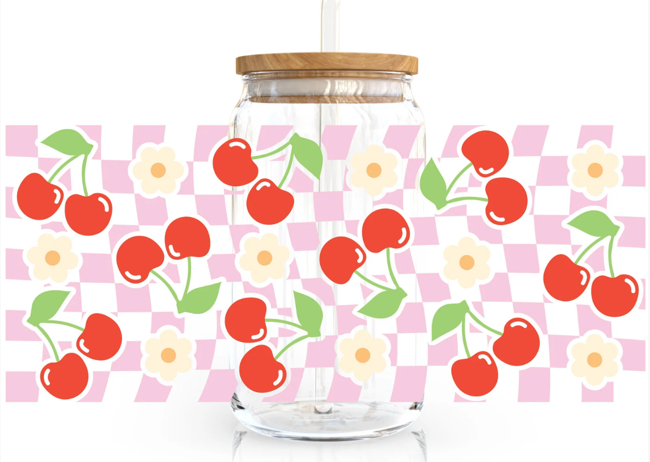 Cherries Blossom | 16oz Glass Tumbler