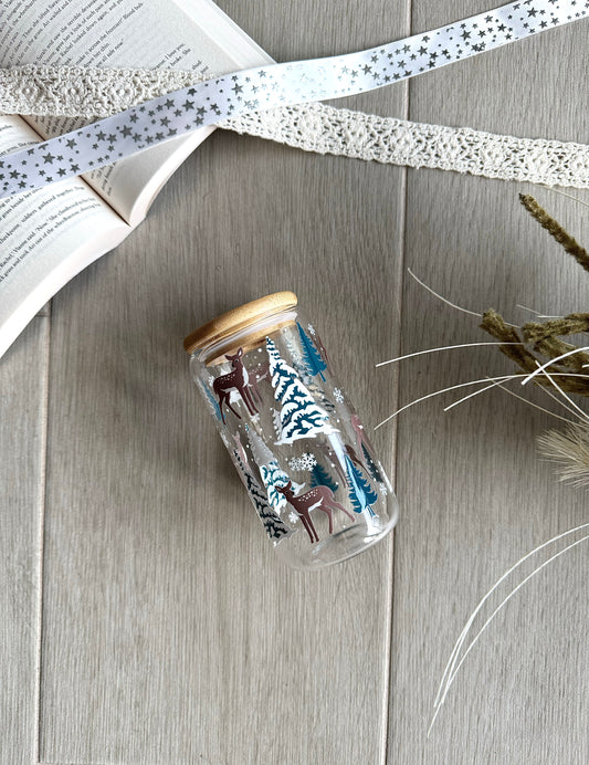 Frosty Forest | 16oz Glass Tumbler